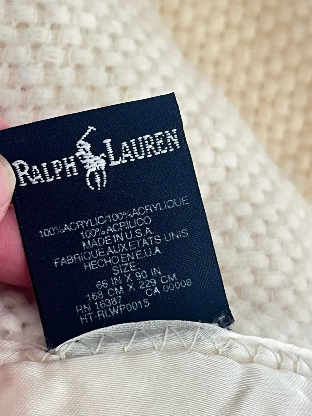 Ralph Lauren ivory satin
